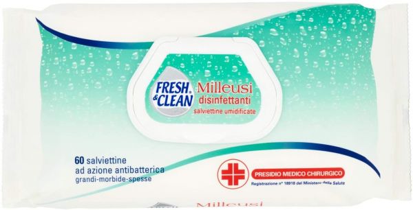 Fresh Clean Salviette Umide disinfettanti 60 Pezzi NIHAO MARKET