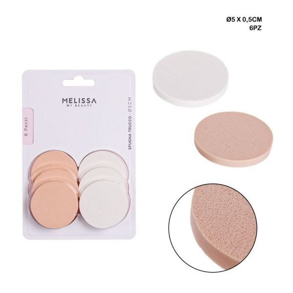 SPUGNA TRUCCO 5X0,5CM 6PZ ASS NIHAO MARKET